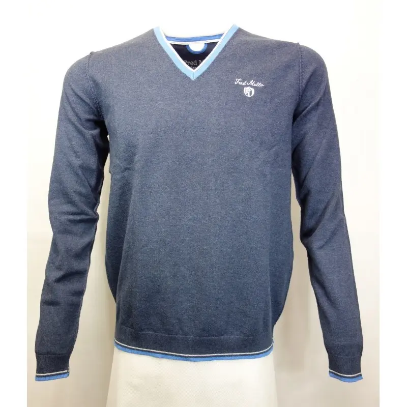 Fred Mello BLUE Melange Pánská mikina US XL FM15S19MV
