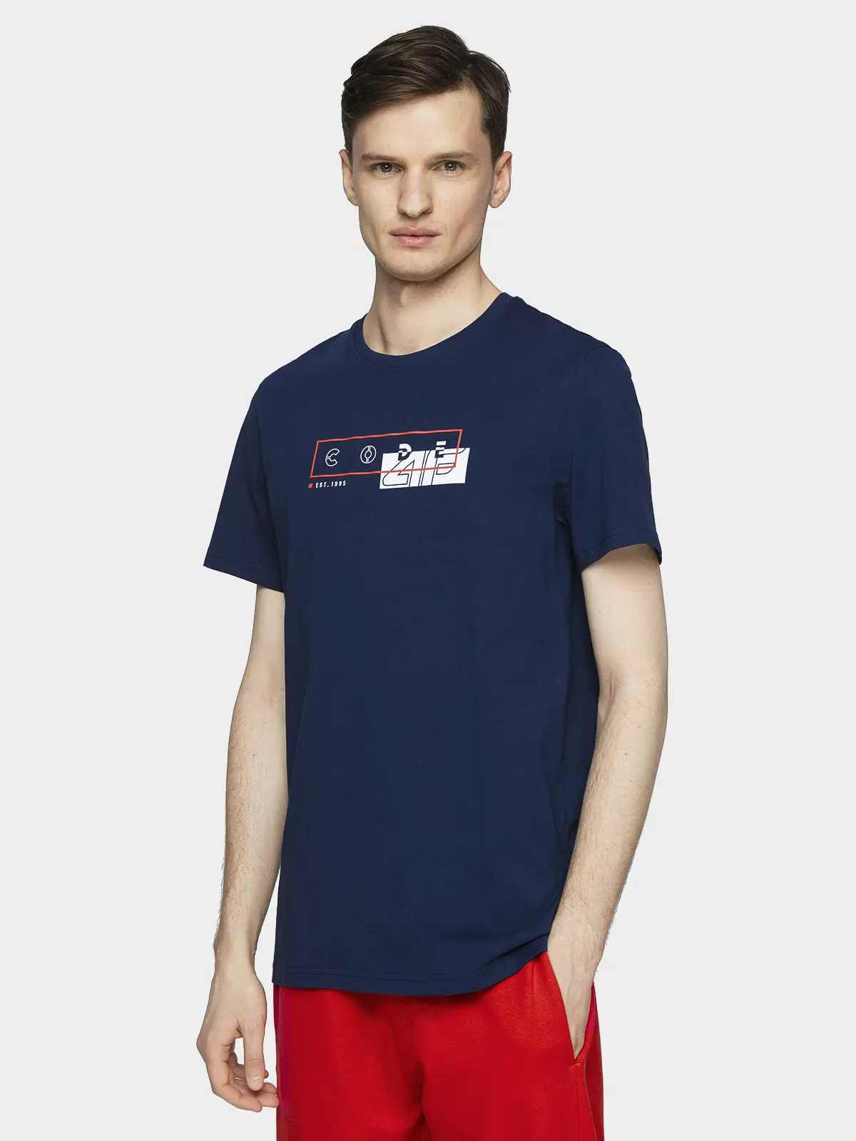 4F H4L21-TSM021 NAVY Pánské tričko US