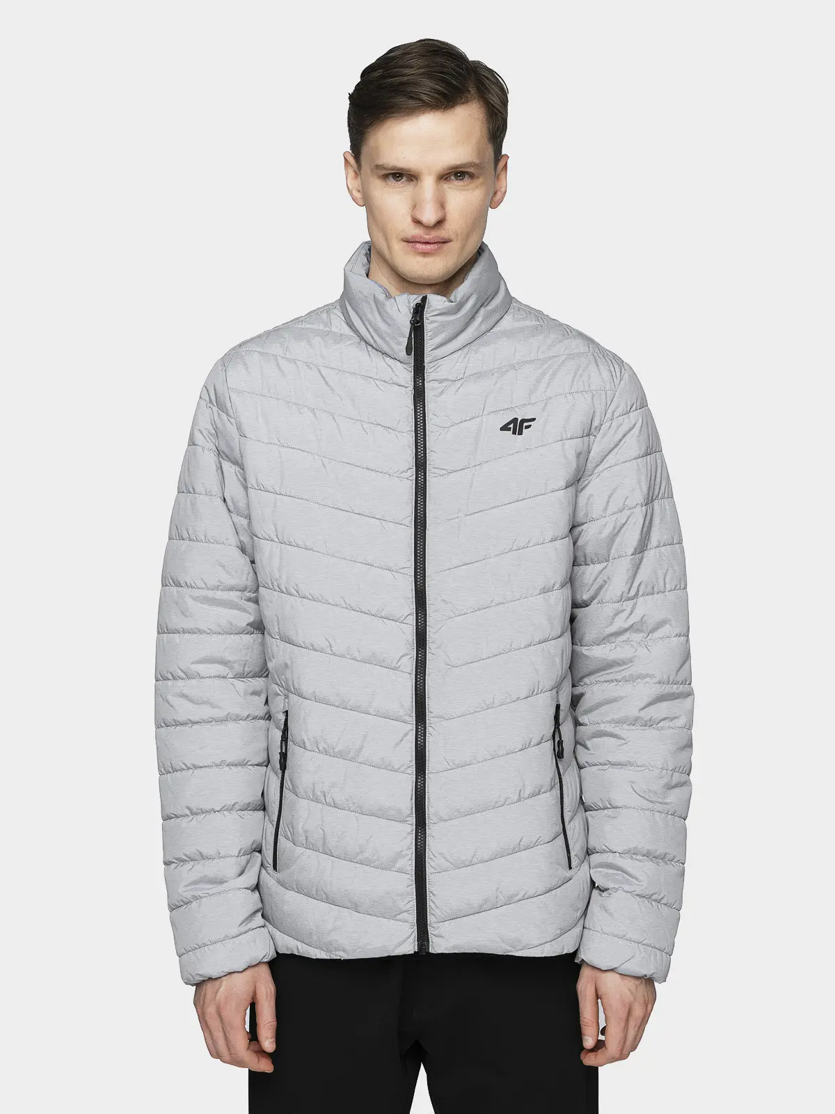 4F H4L21-KUMP002 COLD LIGHT GREY Pánská bunda US