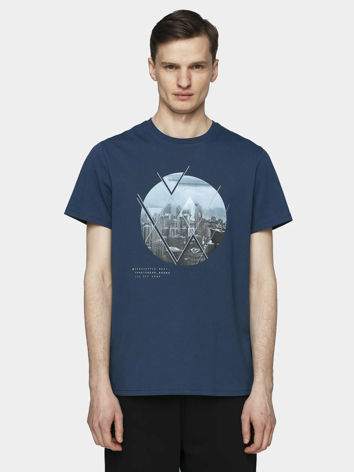 4F H4L21-TSM023 DENIM Pánské tričko US