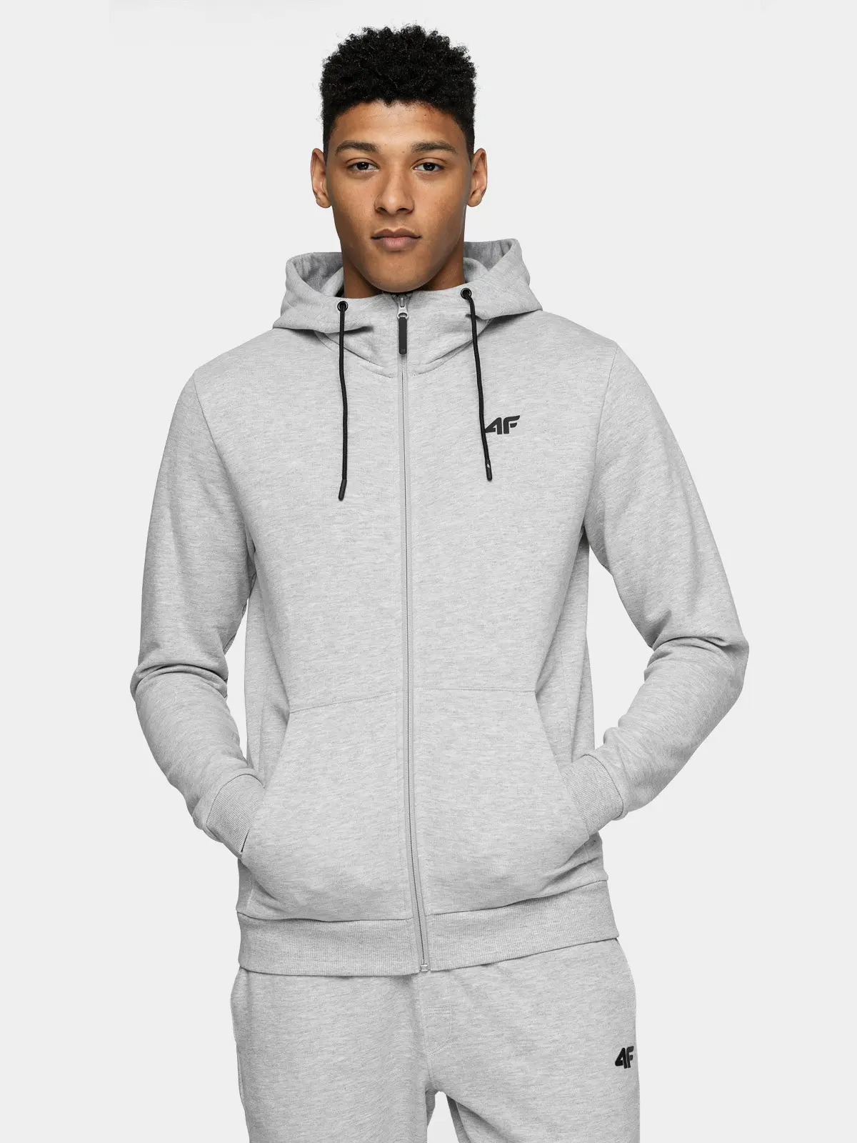4F NOSH4-BLM004 COLD LIGHT GREY Pánská mikina US XXL NOSH4-BLM004 COLD LIGHT GREY