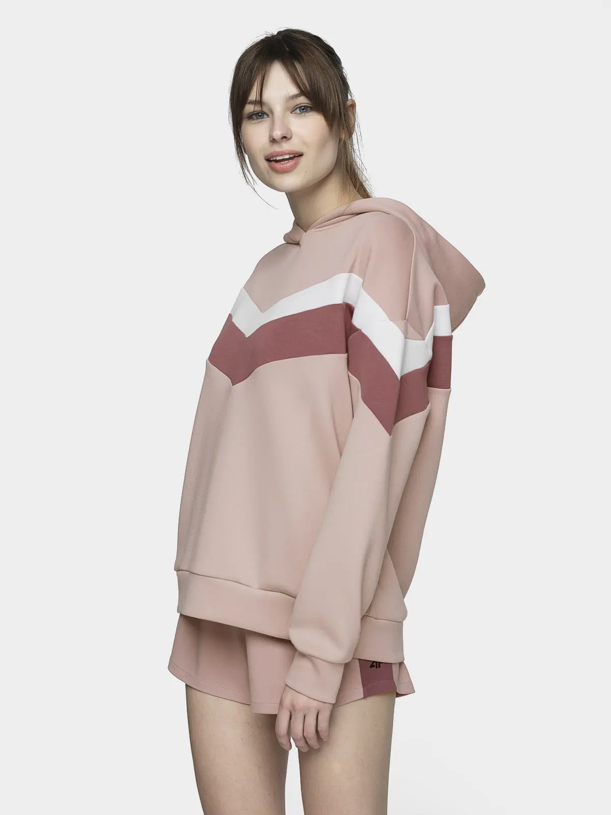 4F H4L21-BLD020 LIGHT PINK Dámská mikina US
