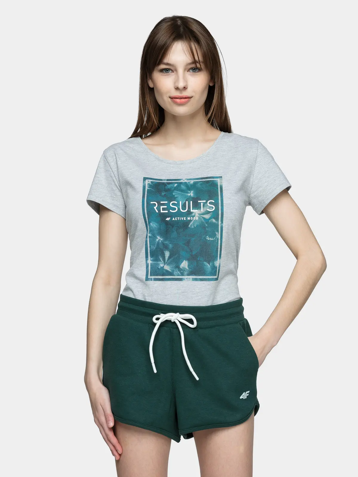 4F H4L21-TSD031 COLD LIGHT GREY Dámské tričko US