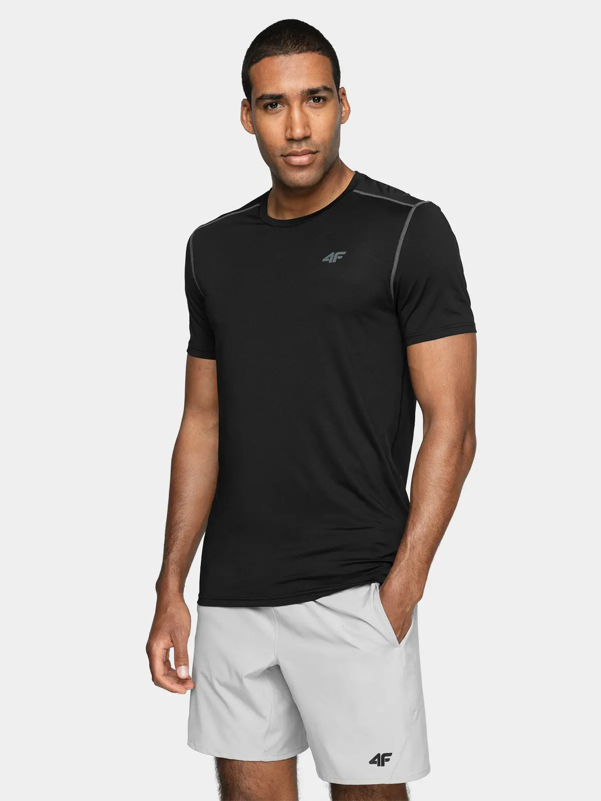 4F H4L21-TSMF013 DEEP BLACK Pánské tričko US