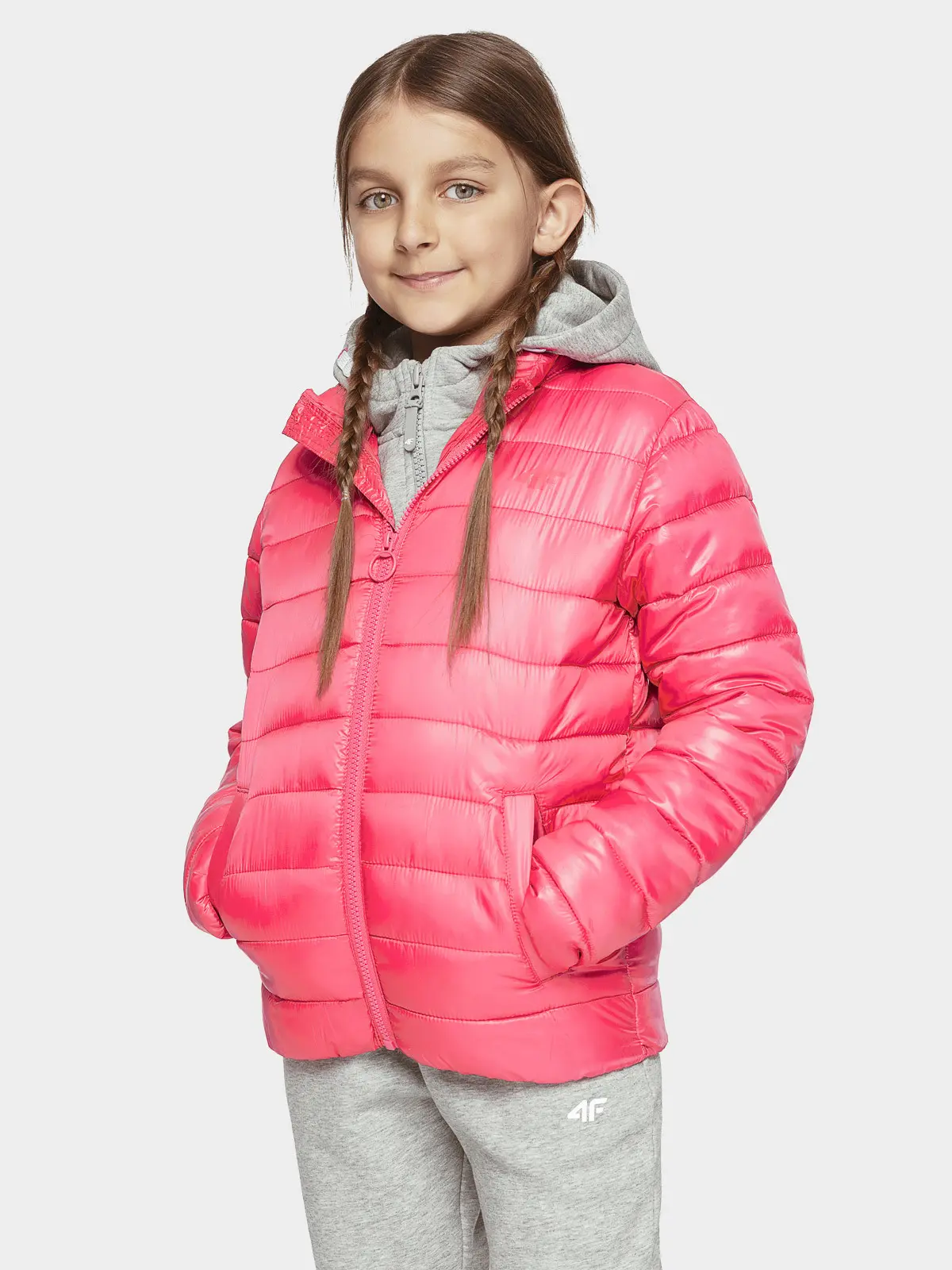 4F HJL21-JKUDP001 DARK PINK Dětská bunda EU