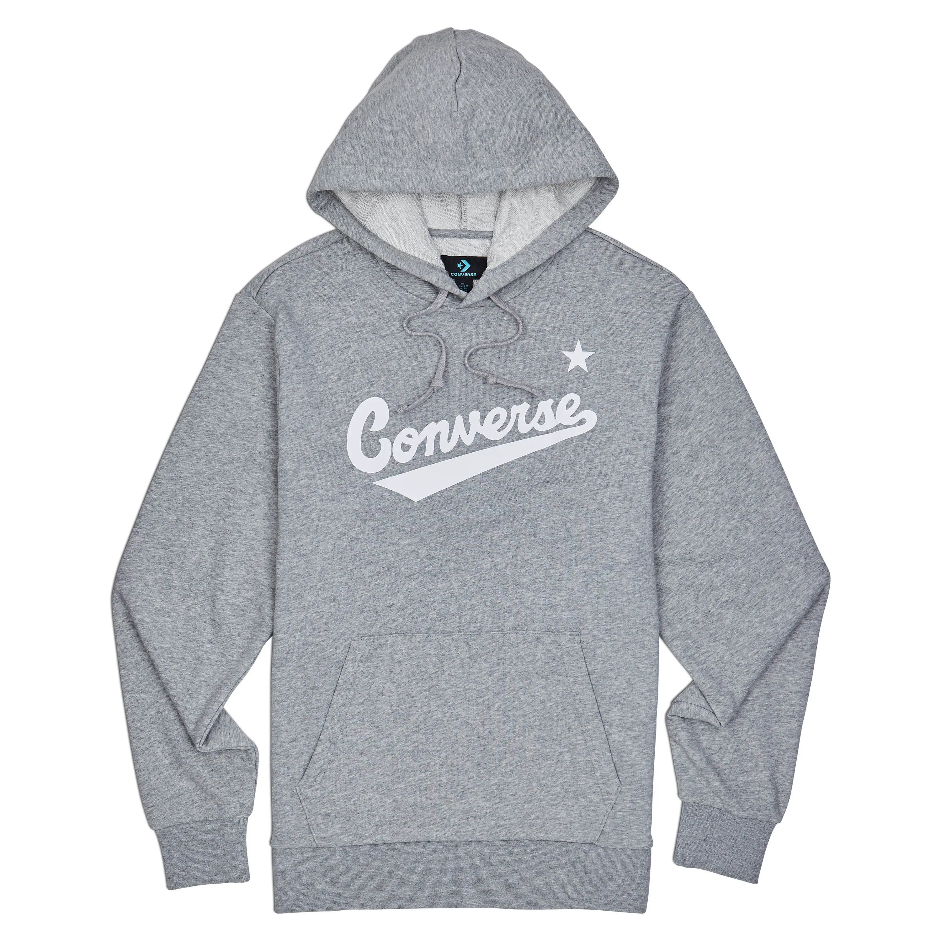 converse FLEECE SCRIPTED LOGO PULLOVER HOODIE Pánská mikina US S 10019004-A05