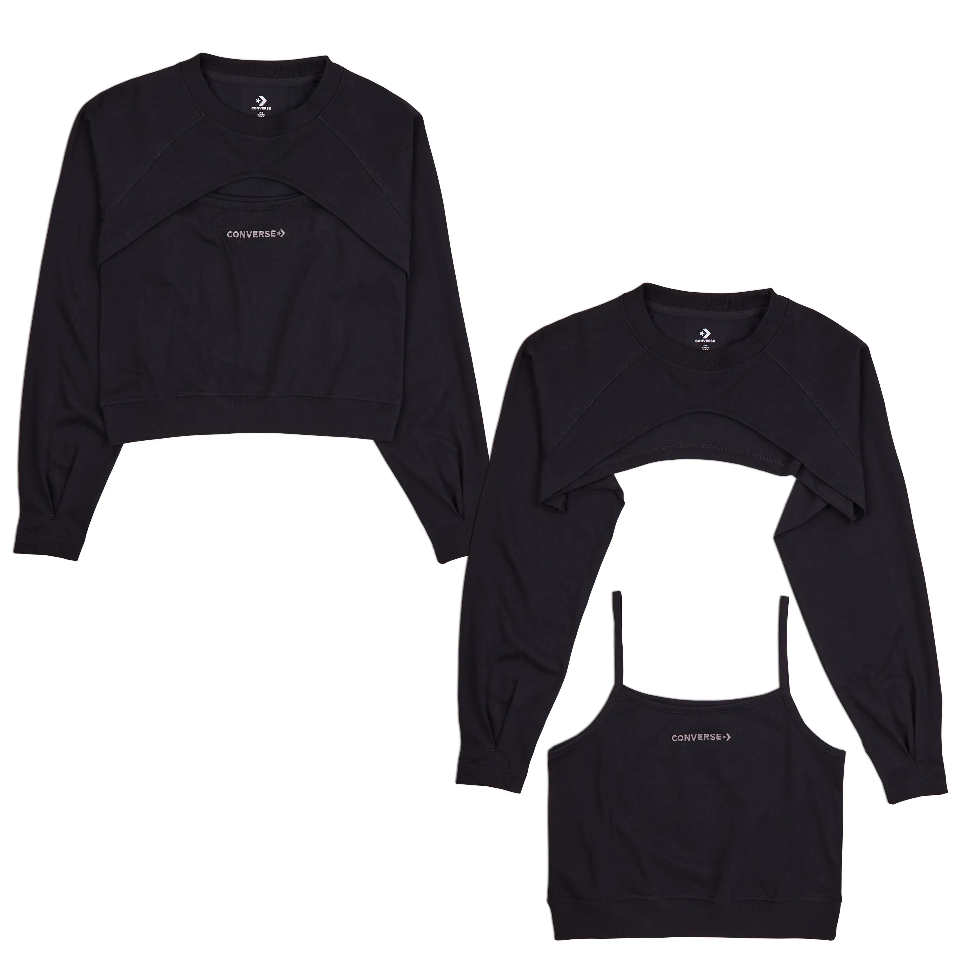 converse SATIN JERSEY CUT OUT TOP Dámské tričko-tílko US