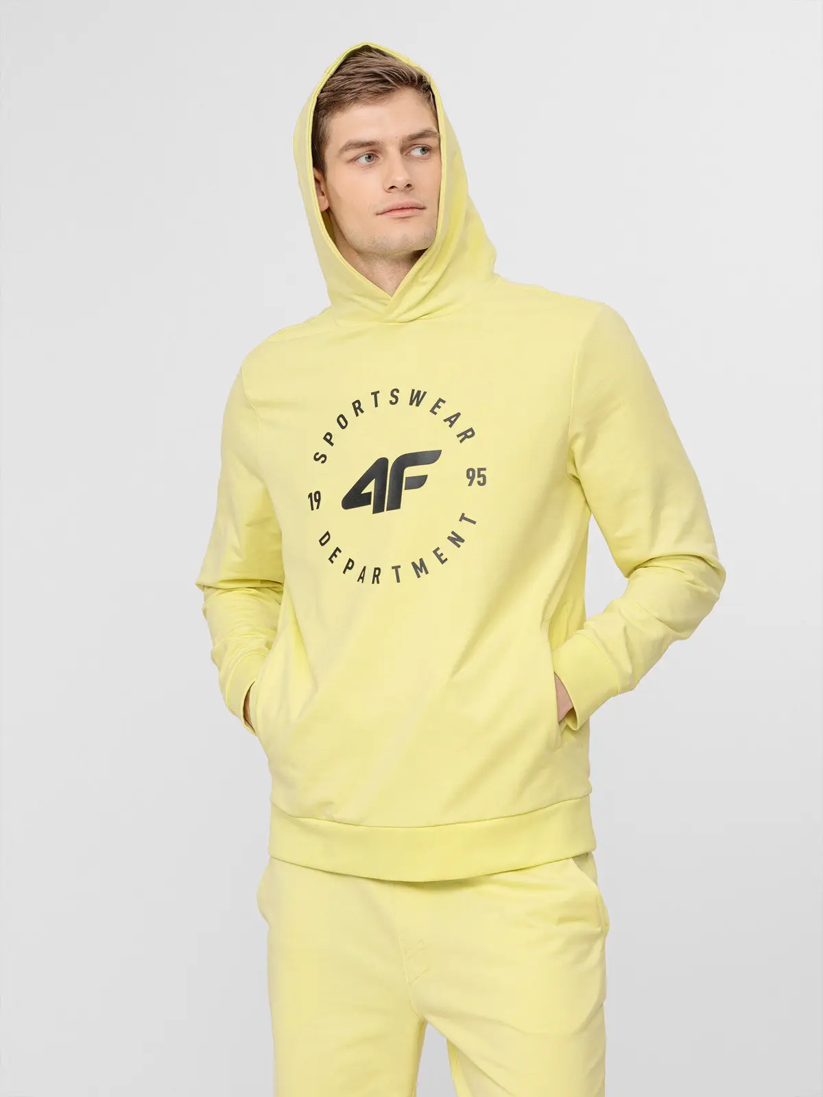 4F H4L22-BLM018 LIGHT LEMON Pánská mikina US
