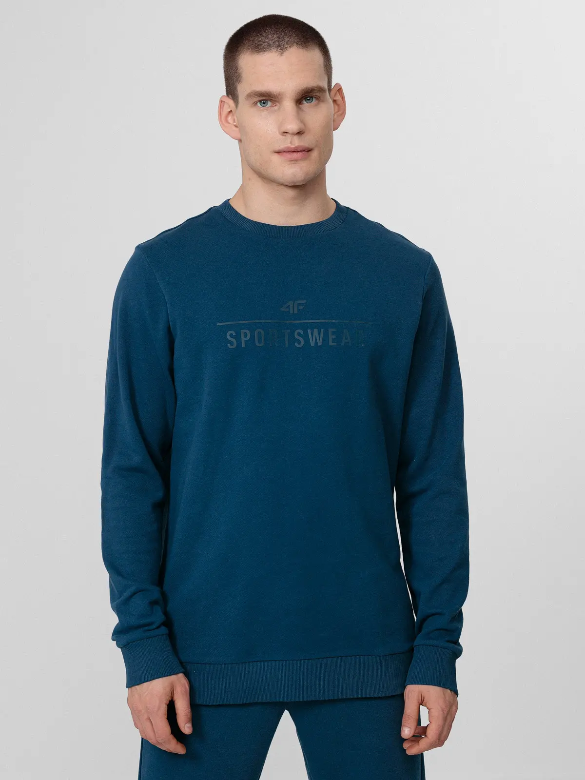 4F H4L22-BLM350 DENIM Pánská mikina US