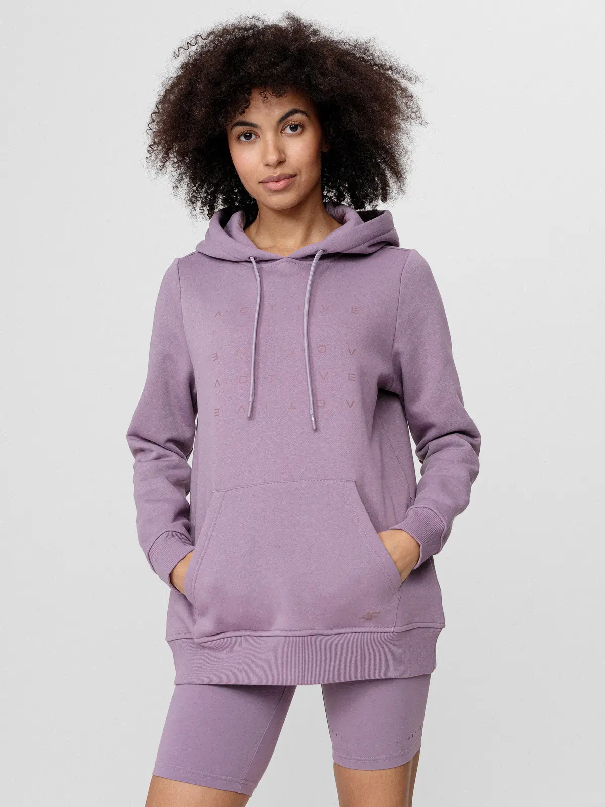 4F H4L22-BLD025 VIOLET Dámská mikina US