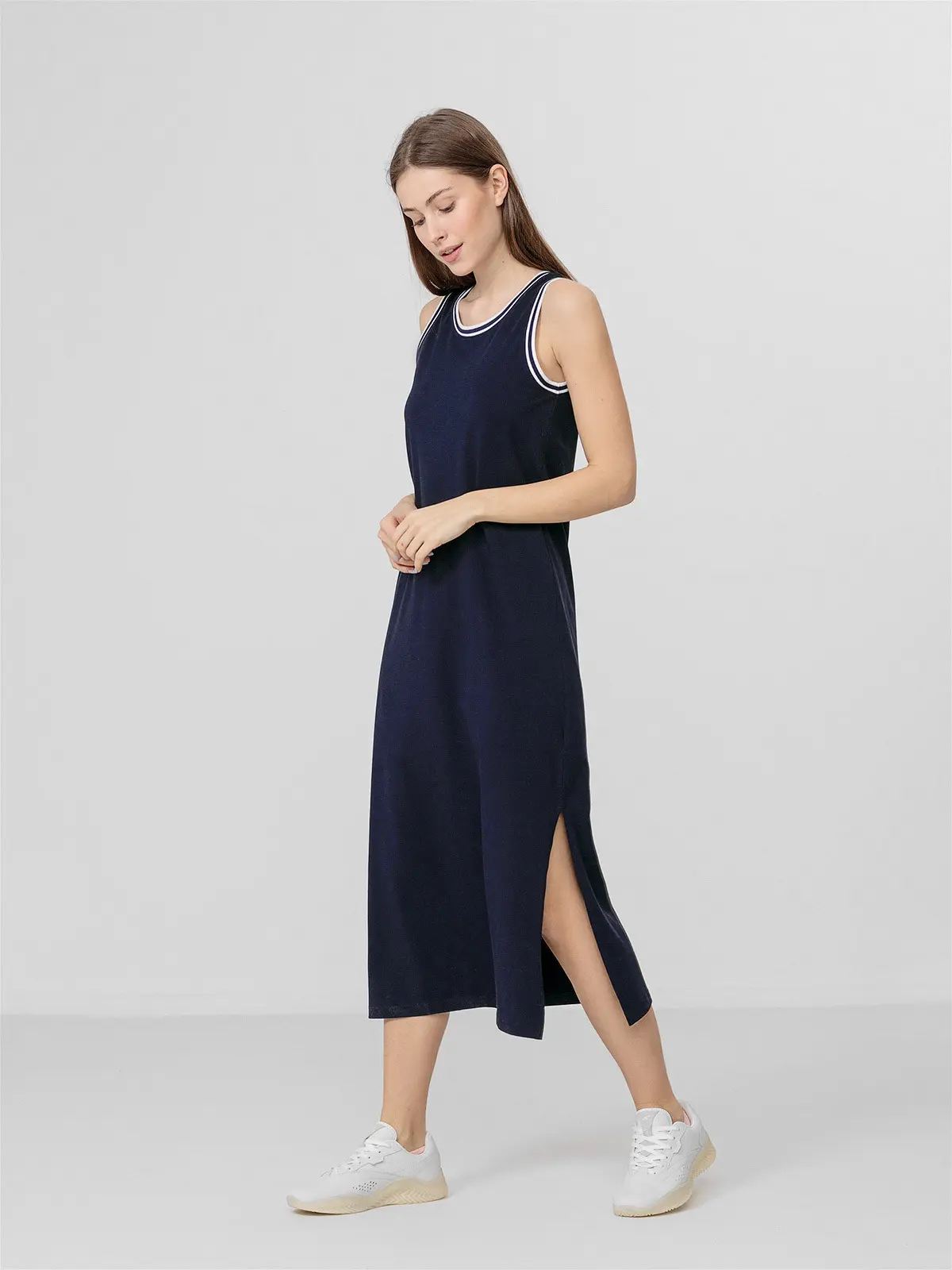 4F H4L22-SUDD014 NAVY Dámské šaty US