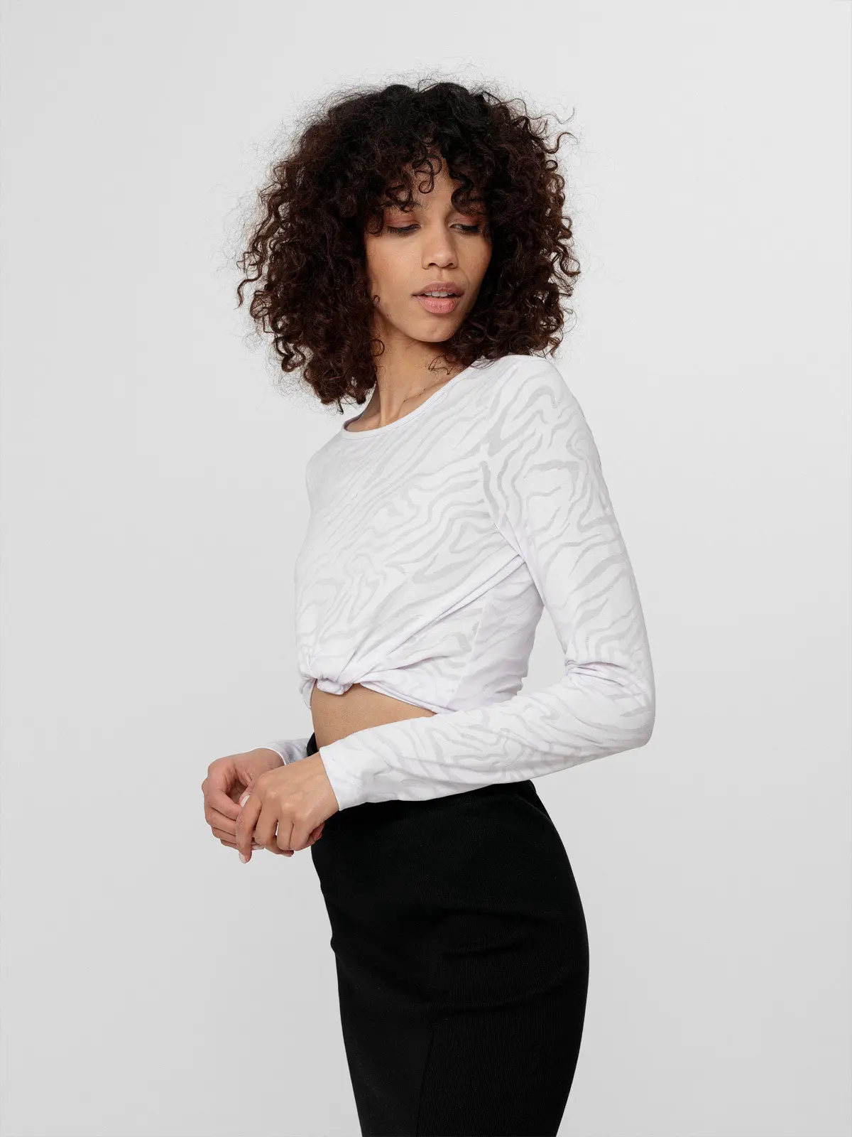 4F H4L22-TSDL014 WHITE Dámské tričko US