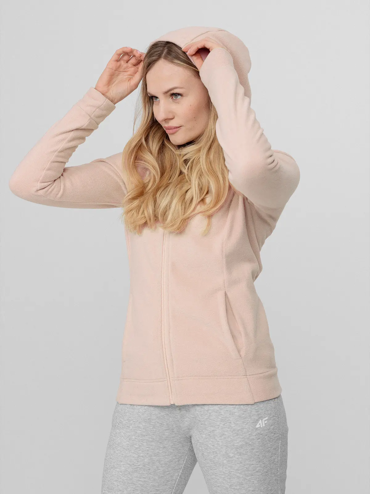 4F H4L22-BLD351 PALE CORAL Dámská mikina US