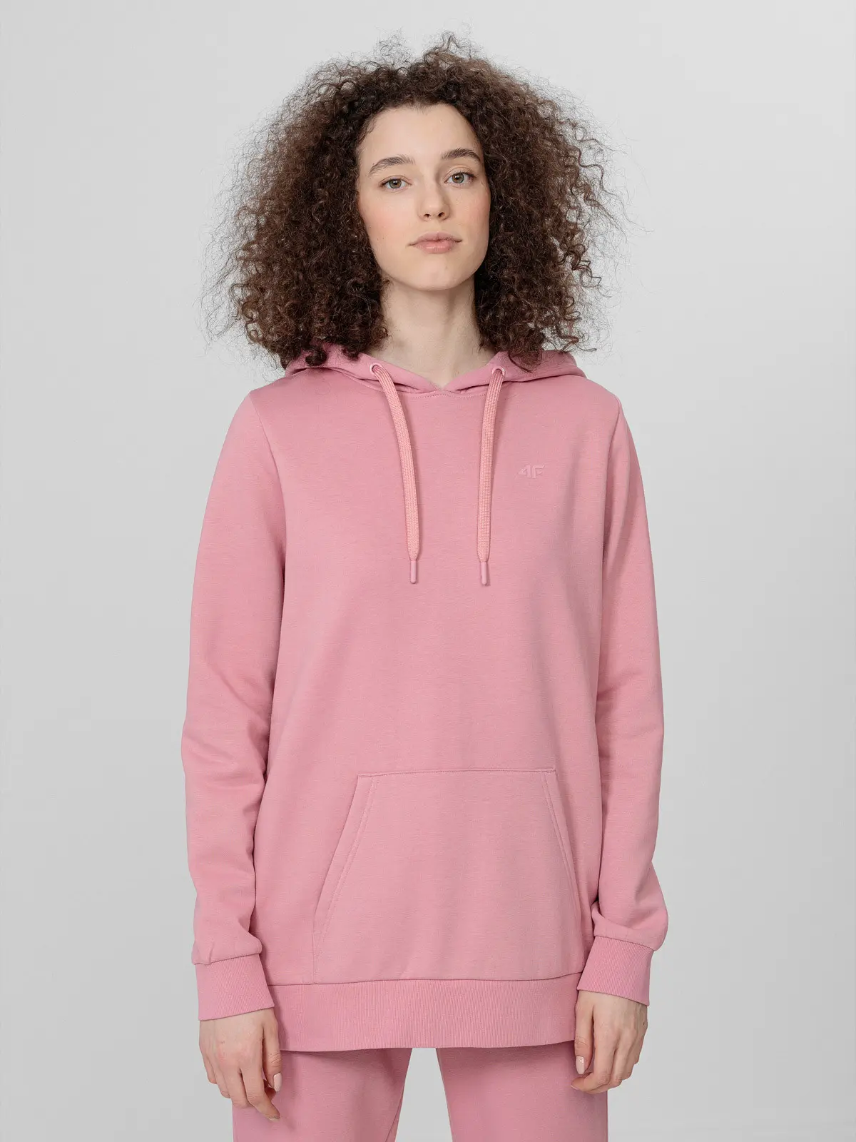 4F H4L22-BLD352 LIGHT PINK Dámská mikina US