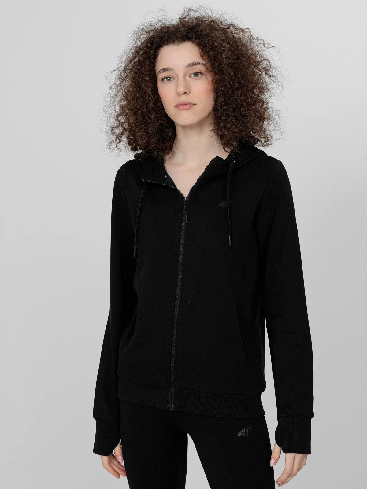 4F H4L22-BLD353 DEEP BLACK Dámská mikina US