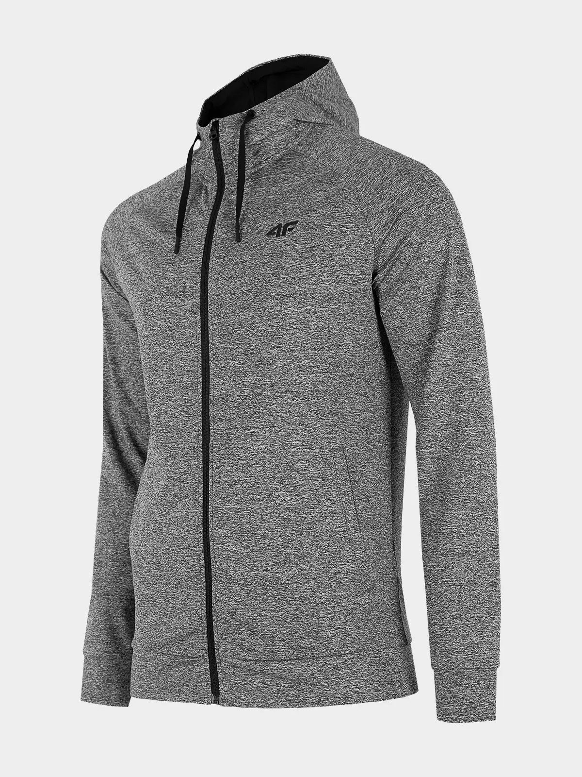 4F H4L22-BLMF350 COLD LIGHT GREY MELANGE Pánská mikina US