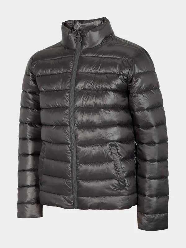 4F HJL22-JKUMP001 DARK GREY Dětská bunda EU