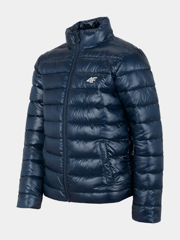 4F HJL22-JKUMP001 NAVY Dětská bunda EU 128 HJL22-JKUMP001 NAVY
