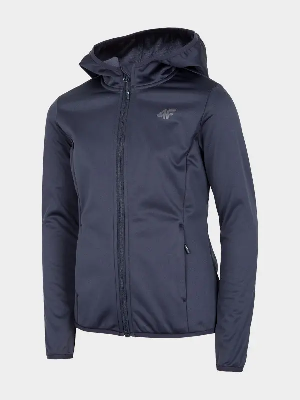 4F HJL22-JSFD001 NAVY Dětská softshellová bunda EU