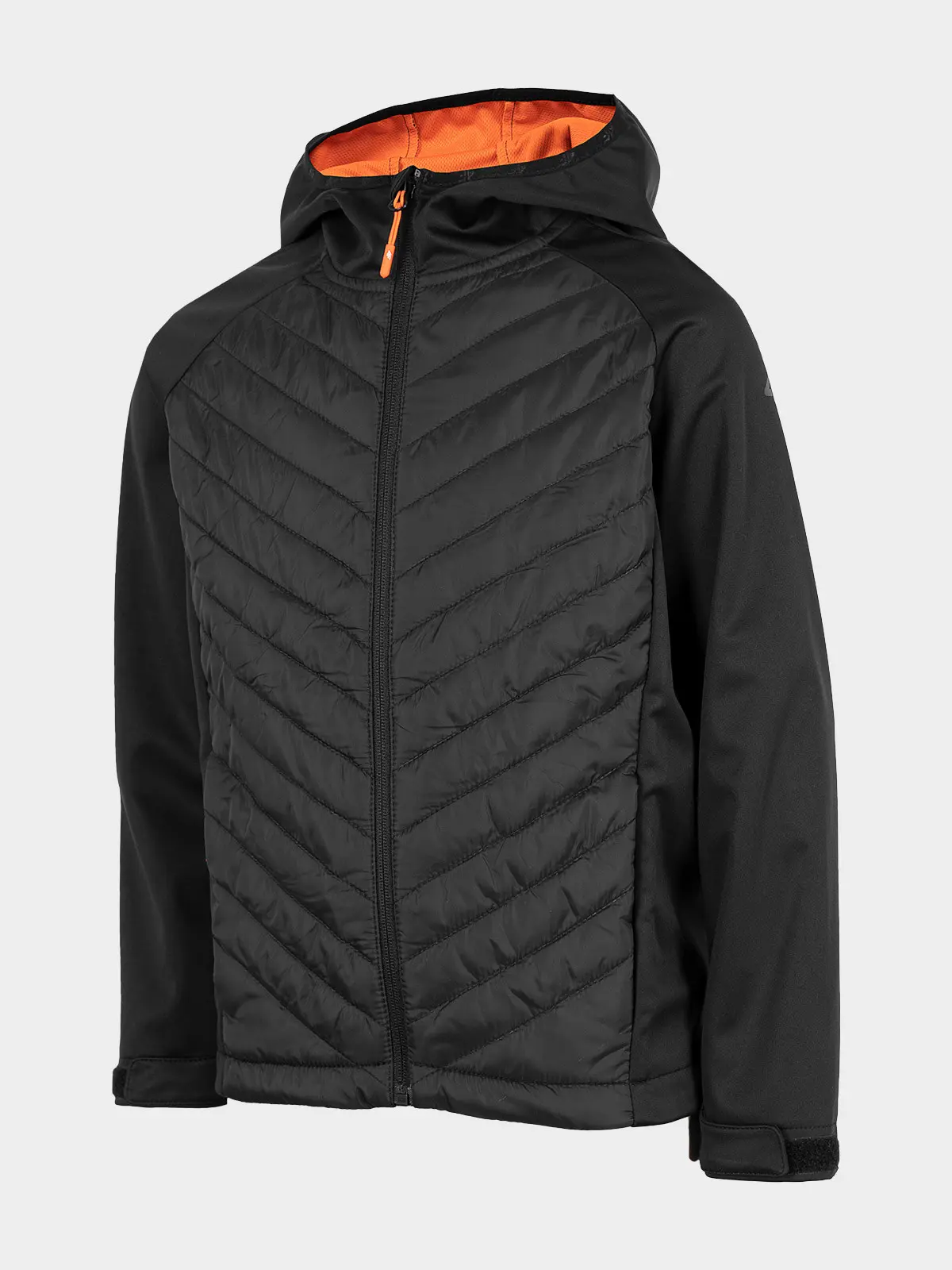4F HJZ22-JSFM002 DEEP BLACK Dětská softshellová bunda EU
