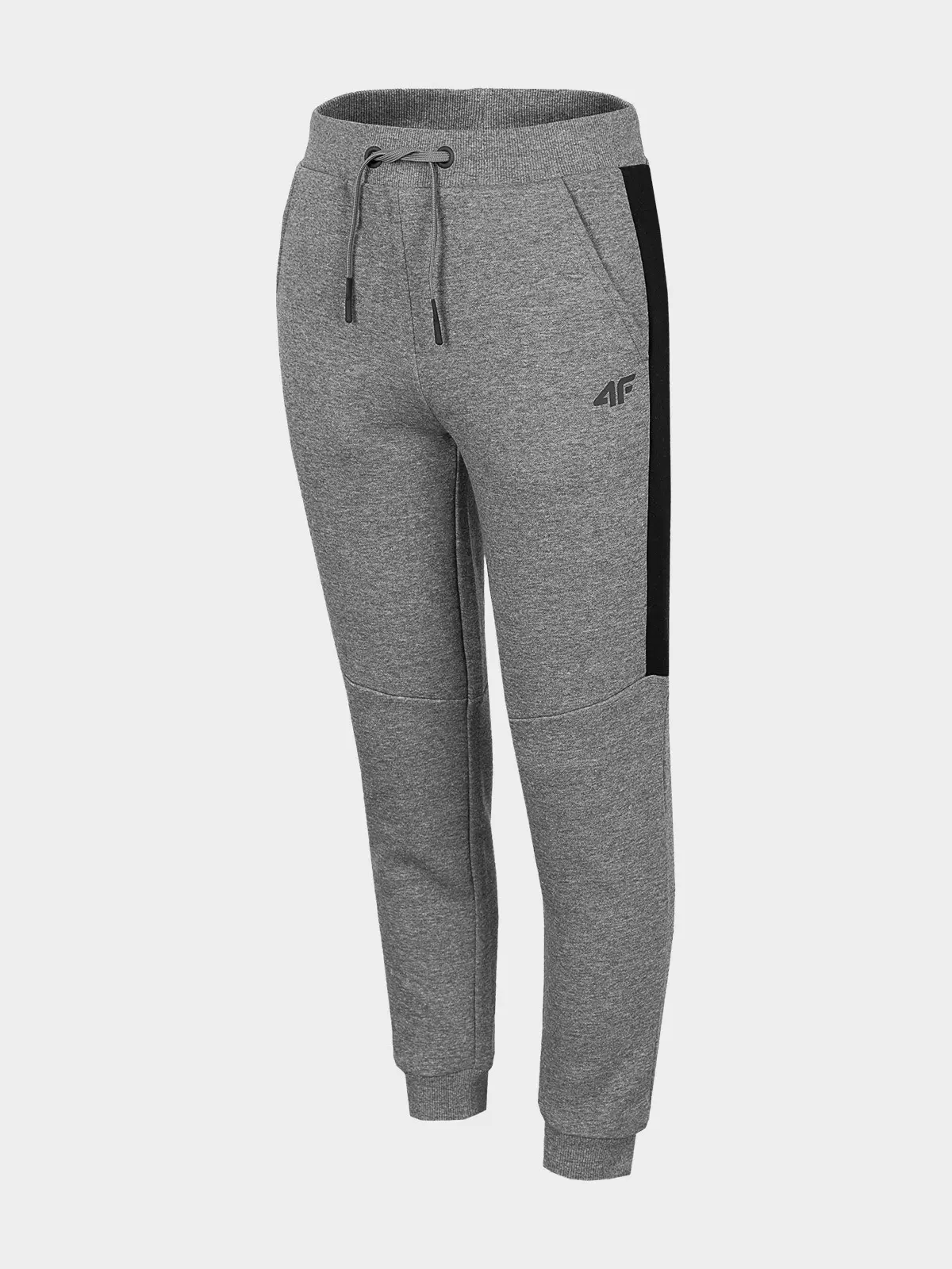 4F HJZ22-JSPMD002 MIDDLE GREY MELANGE Dětské tepláky EU