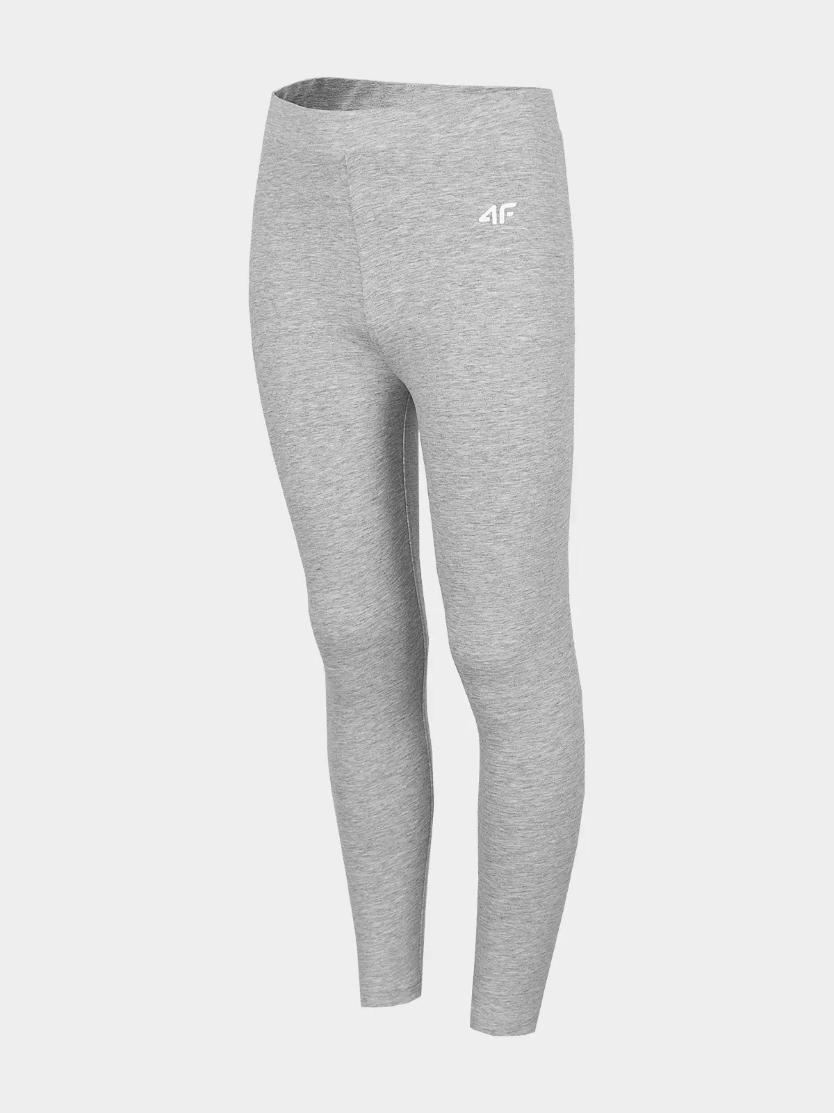 4F HJZ22-JLEG001 COLD LIGHT GREY MELANGE Dětské legíny EU