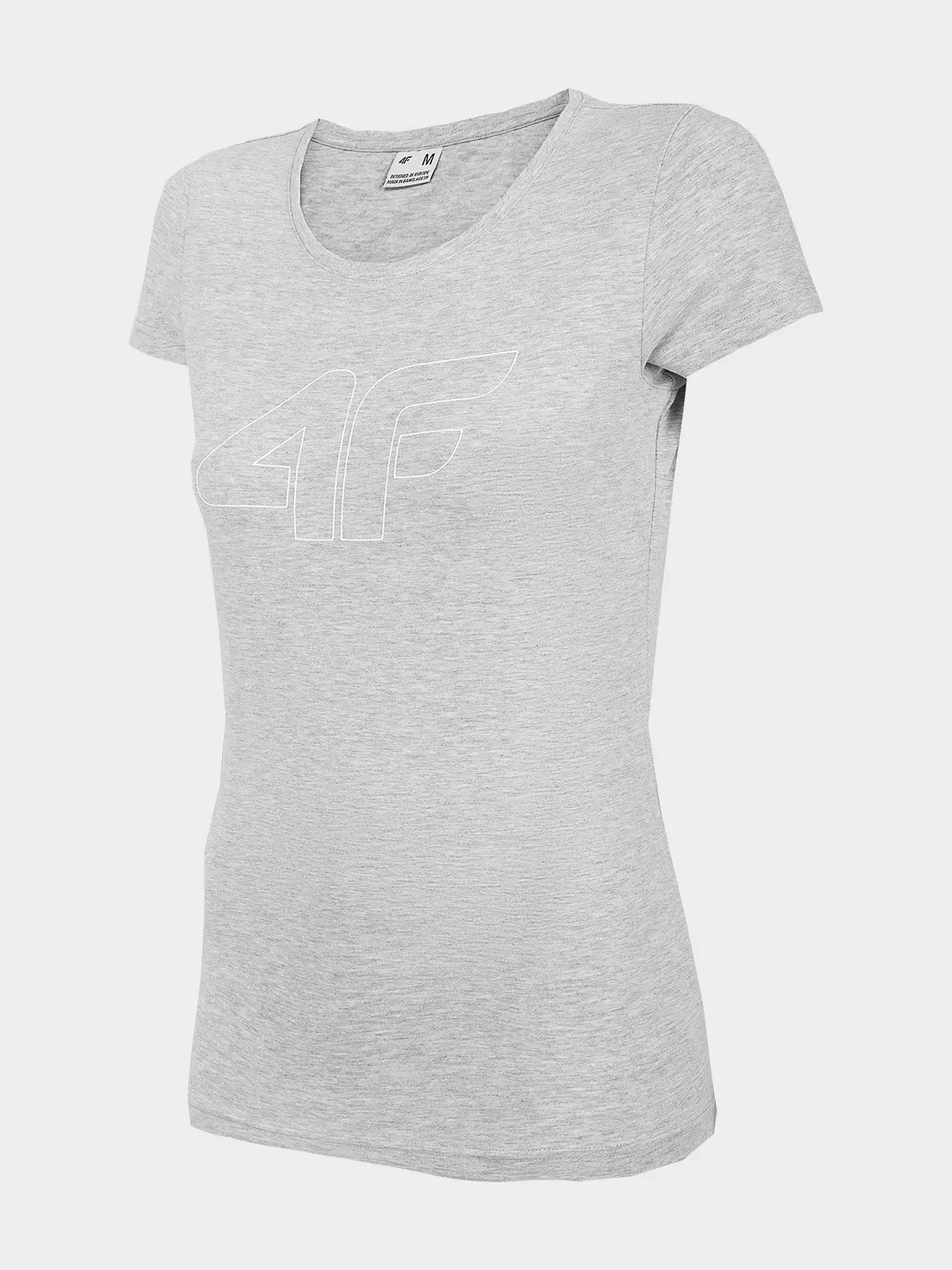4F H4Z22-TSD353 COLD LIGHT GREY MELANGE Dámské tričko US