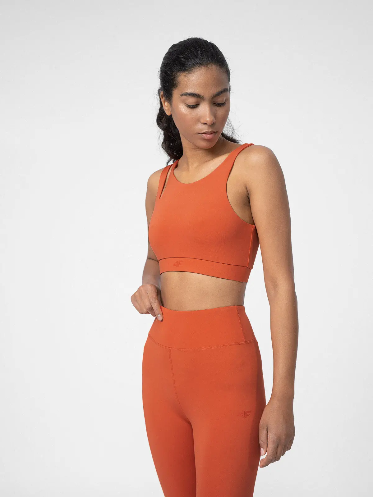 4F 4FSS23TFTSF147 ORANGE Dámské tričko na jógu US
