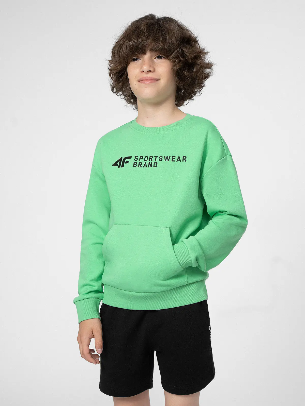 4F 4FJSS23TSWSM222 CANARY GREEN Dětská mikina EU