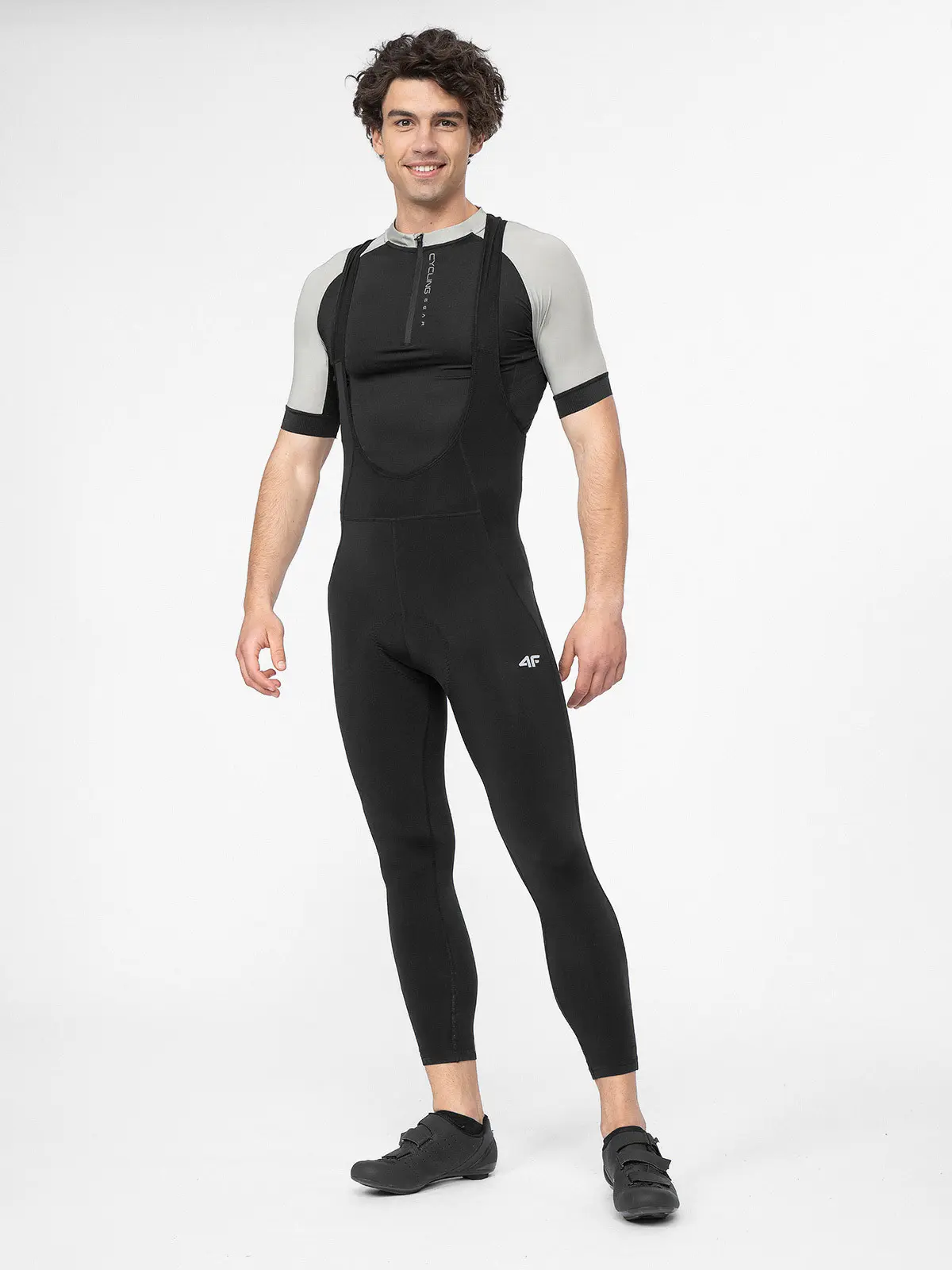 4F 4FSS23TFTIM105 DEEP BLACK Pánské cyklistické legíny US
