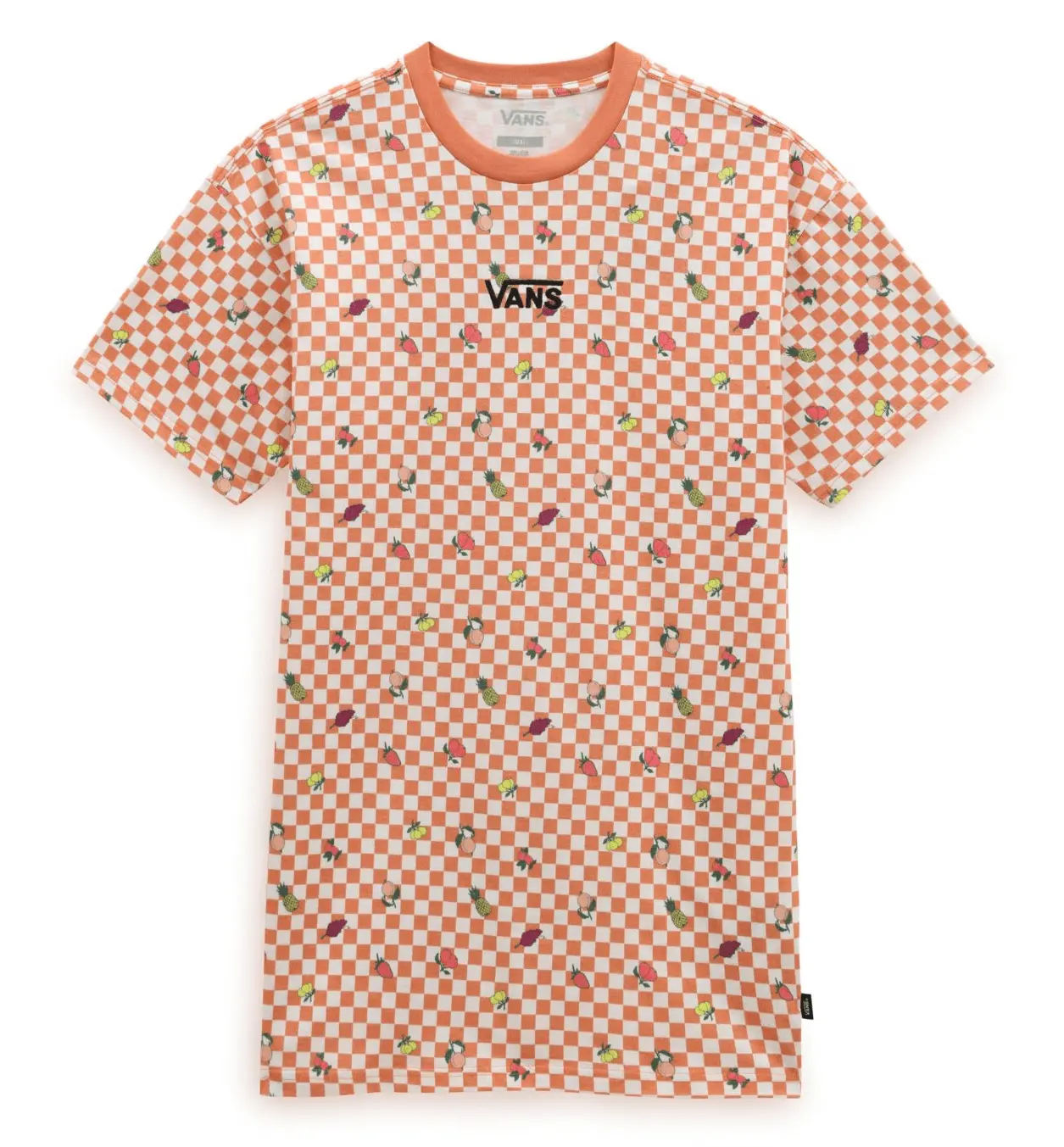 Vans CENTER VEE PRINT TEE DRESS Dámské šaty US S VN00046GBRW1