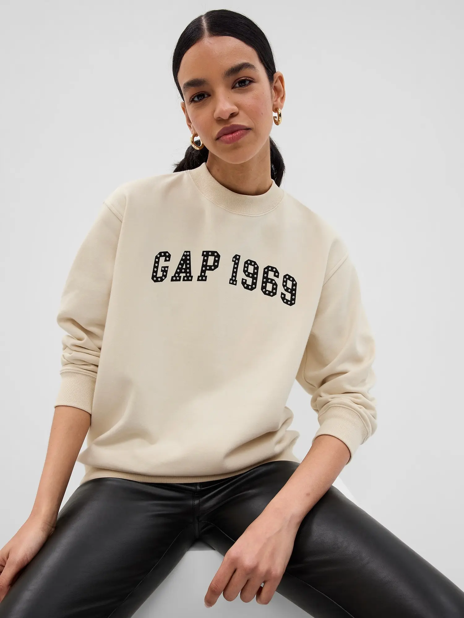 GAP FL LOGO BOYFRIEND CREW Dámská mikina US