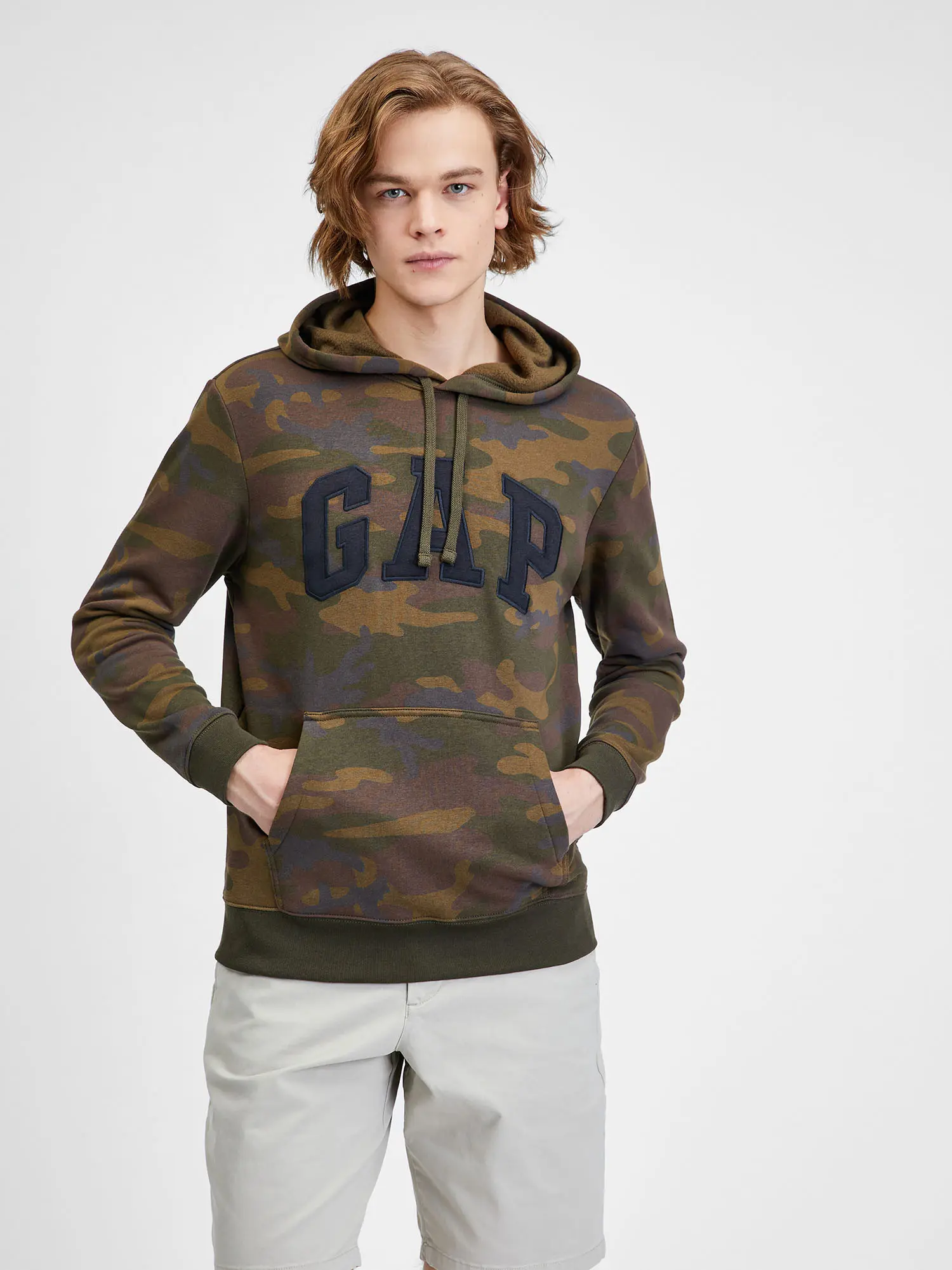 GAP V-PRINTED HERITAGE LOGO PO Pánská mikina US M 804039-00