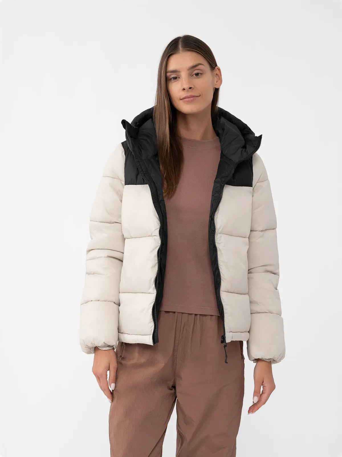 4F 4FAW23TDJAF230 BEIGE Dámská bunda US