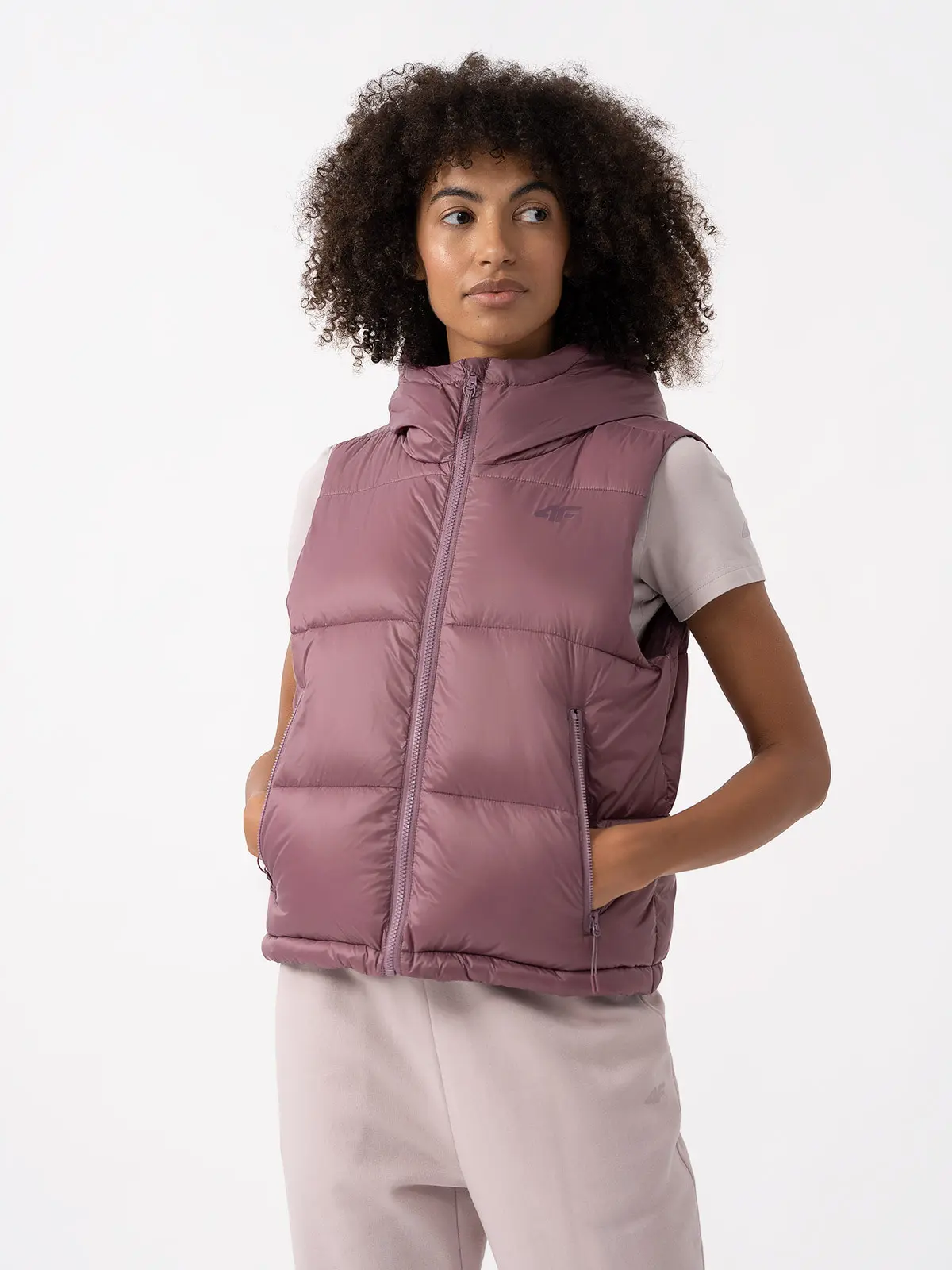 4F 4FAW23TVESF073 DARK PINK Dámská vesta US