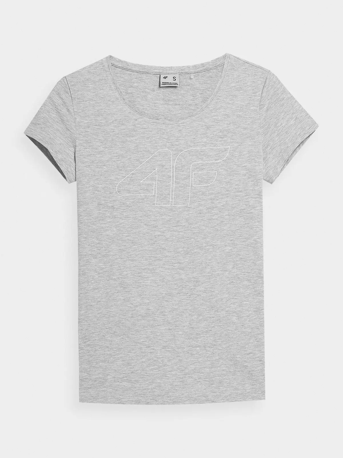 4F 4FAW23TTSHF0907 COLD LIGHT GREY MELANGE Dámské tričko US