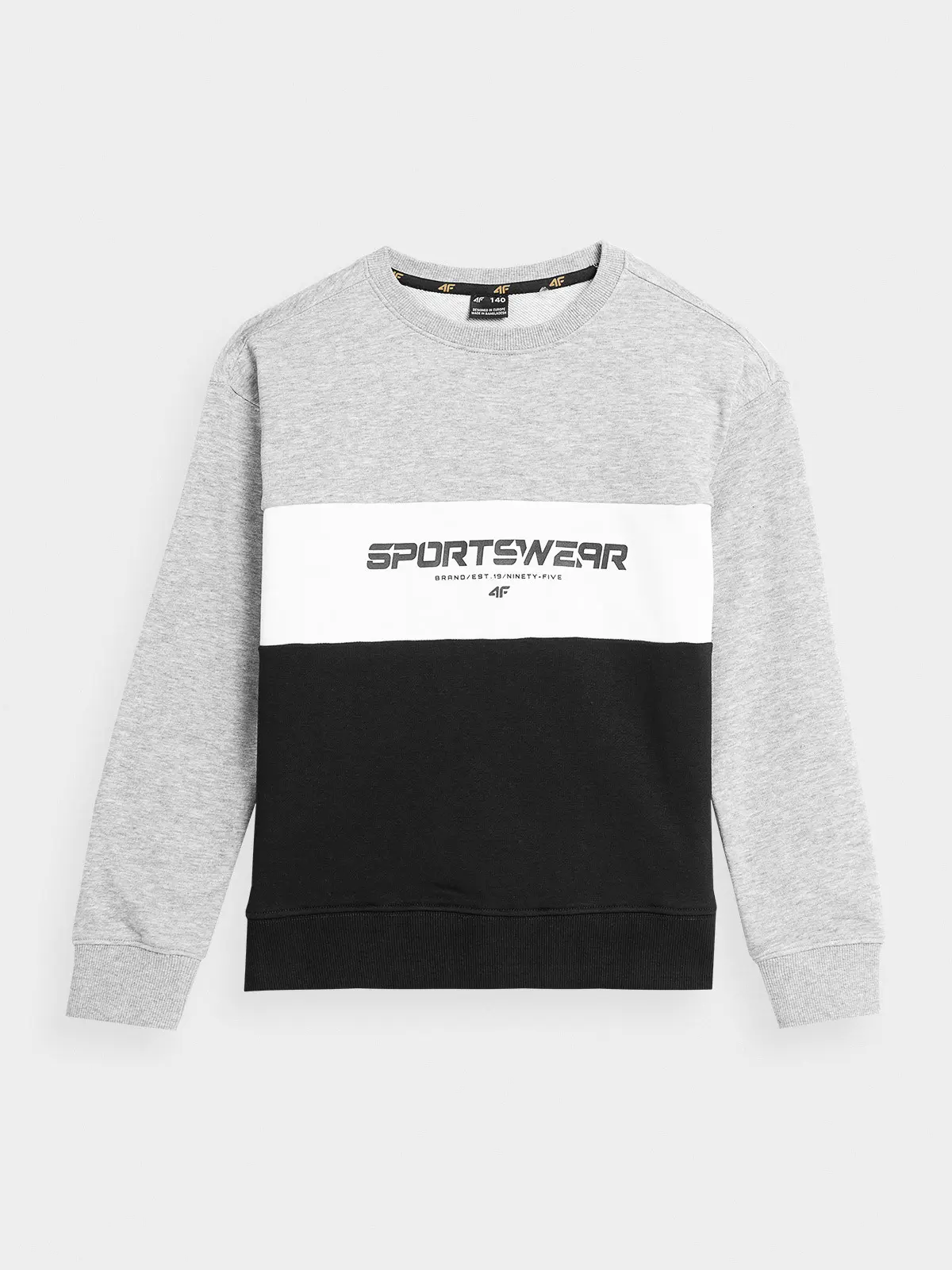 4F 4FJAW23TSWSM630 COLD LIGHT GREY MELANGE Dětská mikina EU