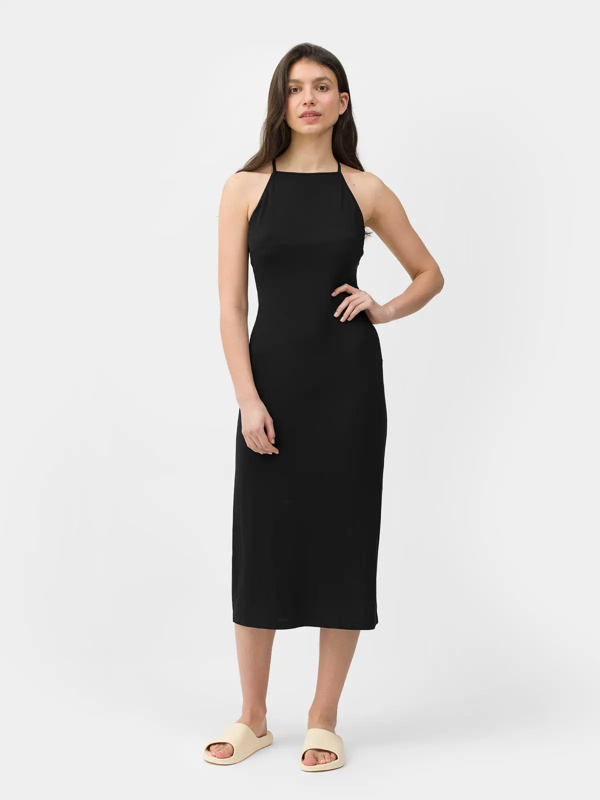 4F 4FSS23TDREF050 DEEP BLACK Dámské šaty US