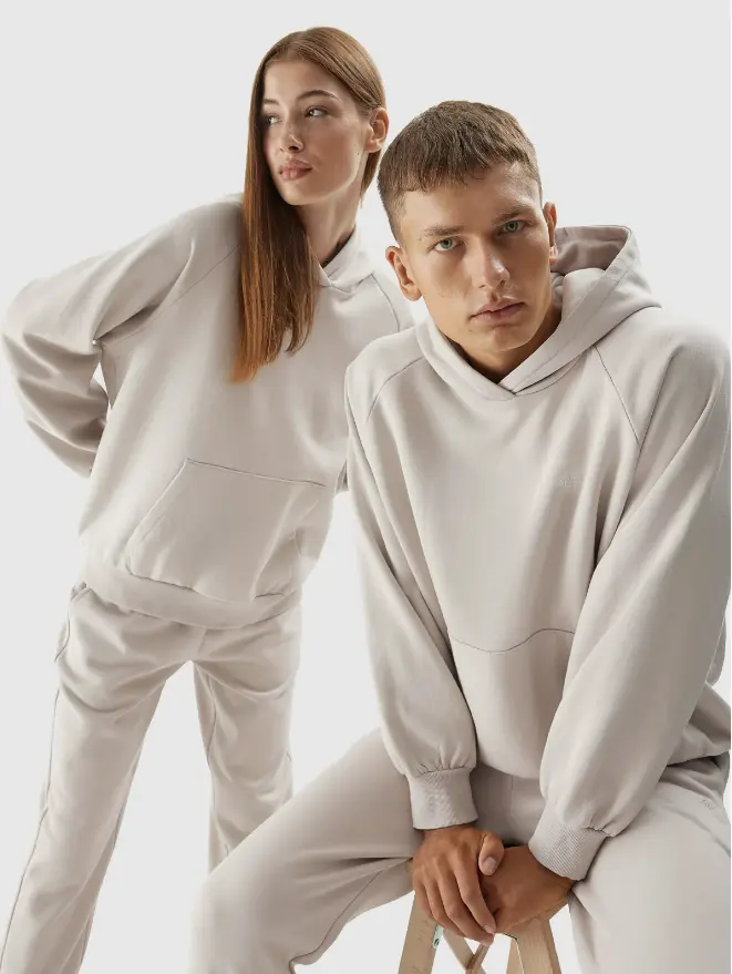 4F 4FAW23TSWSU704 BEIGE Unisex mikina US L 4FAW23TSWSU704 BEIGE