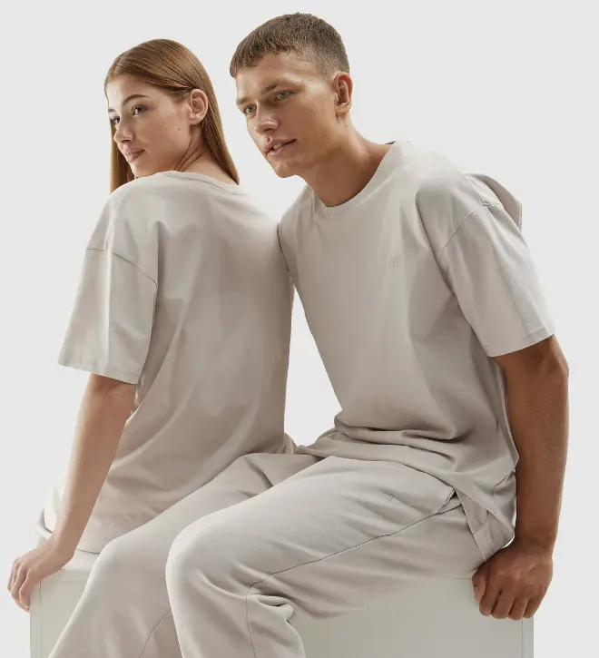 4F 4FAW23TTSHU0885 BEIGE Unisex tričko US