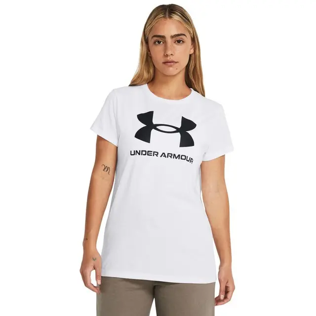 Under Armour UA W SPORTSTYLE LOGO SS Dámské tričko US L 1356305-111