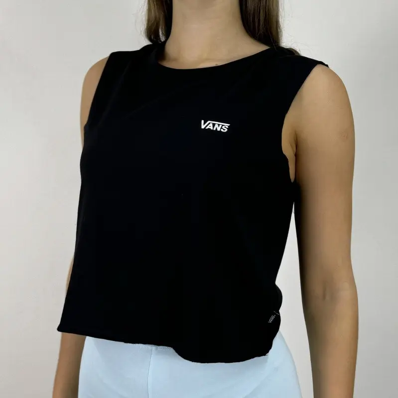 Vans WM JUNIOR V MUSCLE CROP Dámské tílko US XL VN0A4DNGBLK1