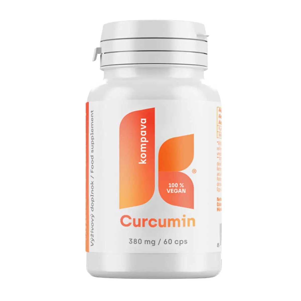 Kompava Curcumin + BioPerine®, 60 kapslí