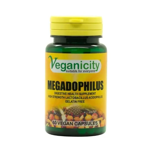 Veganicity Megadophilus - 1,25 miliardy Lactobacillus Acidophilus, 60 kapslí