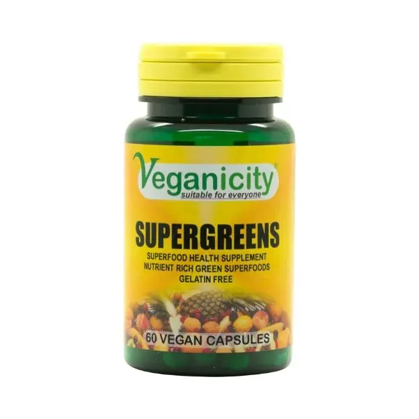 Veganicity SuperGreens - Superfoods mix, 60 kapslí