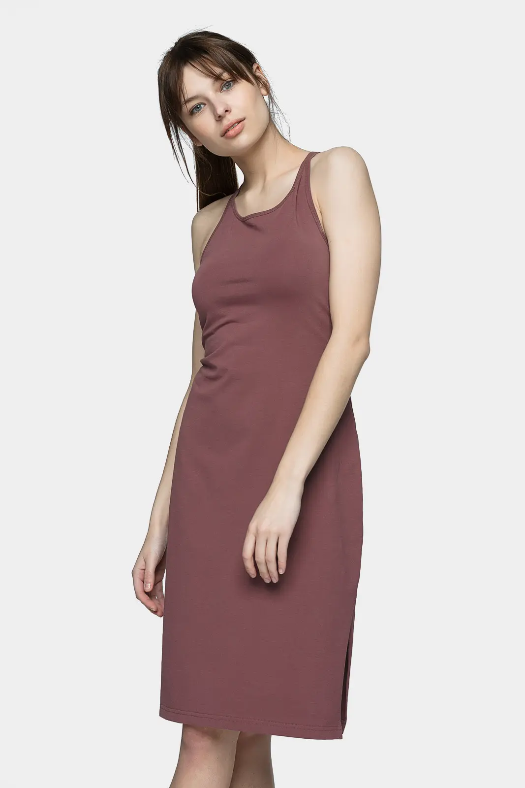 4F H4L21-SUDD013 BURGUNDY Dámské šaty US XL H4L21-SUDD013 BURGUNDY