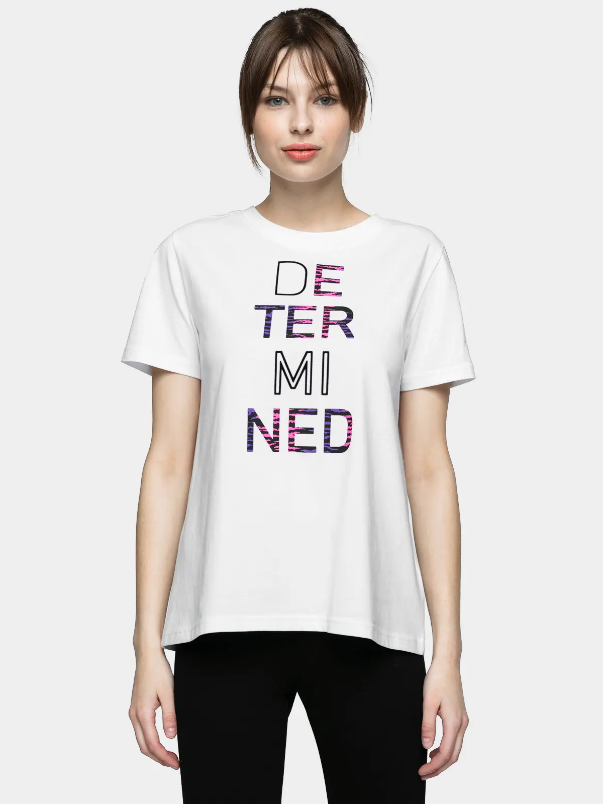 4F H4L21-TSD018 WHITE Dámské tričko US XL H4L21-TSD018 WHITE