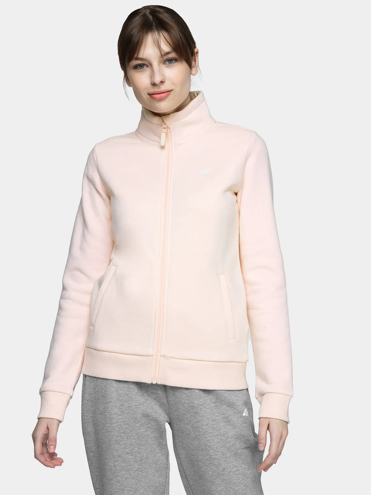 4F NOSH4-BLD003 LIGHT PINK Dámská mikina US