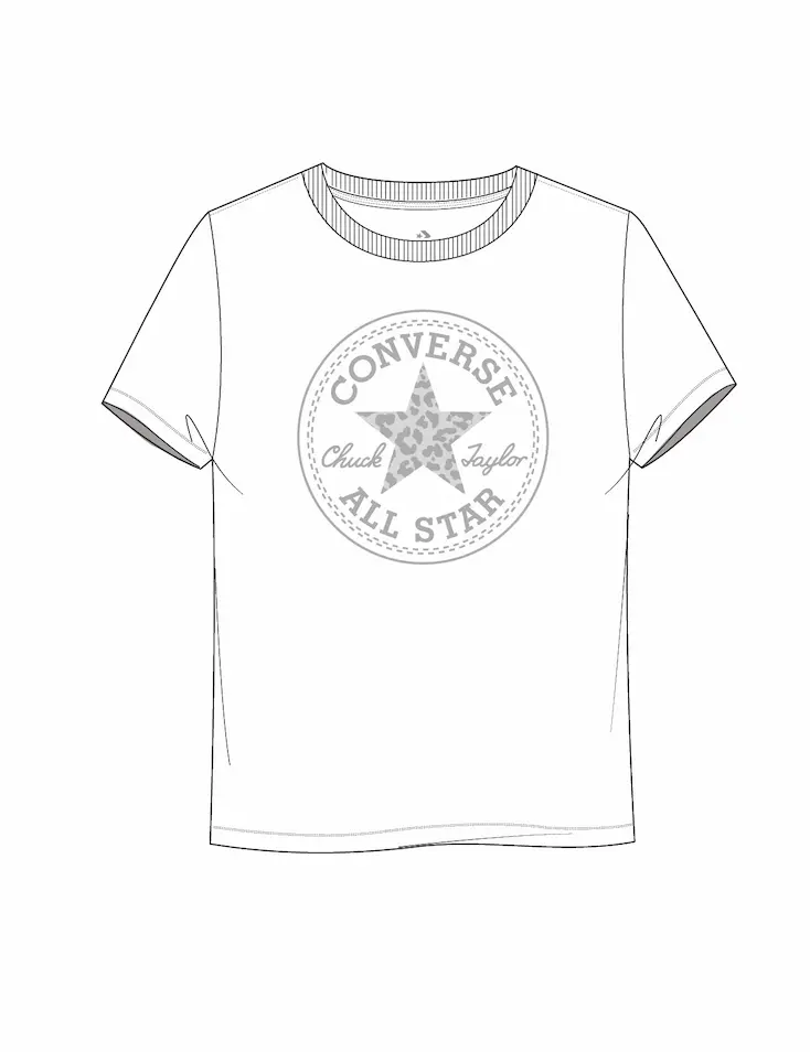 converse AUTHENTIC GLAM CHUCK PATCH GRAPHIC TEE Dámské tričko US XL 10023446-A02