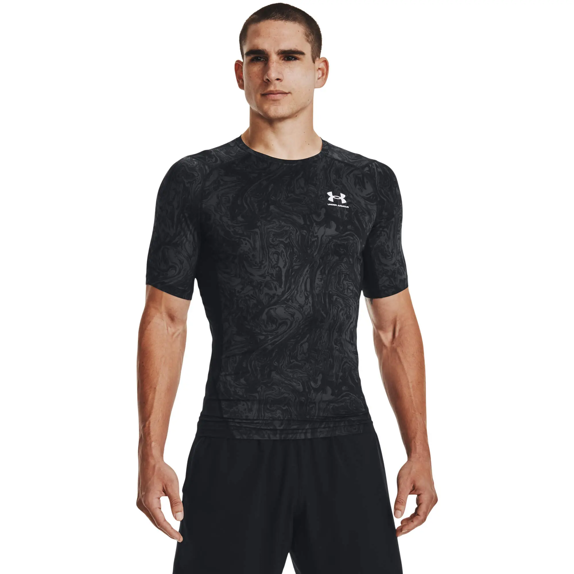 Under Armour UA HG Armour Comp Print SS Pánské tričko US